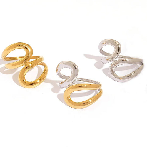 18K Gold Geometric Line Ring – Modern Elegance Edition - Nikoleit