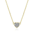 925 Silver 1.0ct Heart - Shaped Moissanite Necklace – Timeless Romance Edition - Nikoleit