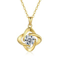 925 Silver Four - Leaf Clover Moissanite Necklace – 14K Gold Plated Elegance - Nikoleit