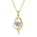 925 Silver Irregular Heart Moissanite Necklace – 14K Gold Plated Grace Edition - Nikoleit