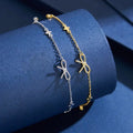 925 Sterling Silver Bracelet – Bow Knot Zircon, 18K Gold - Plated - Nikoleit