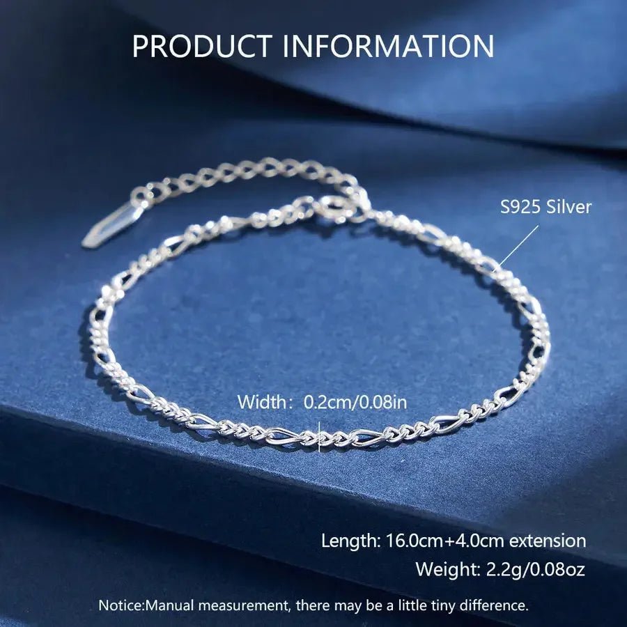 925 Sterling Silver Cuban Link Bracelet – 18K White & Gold Plated - Nikoleit