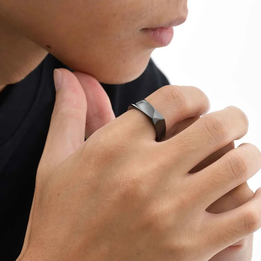Apex Geometry™ Men’s 18K Gold PVD Stainless Steel Ring - Nikoleit