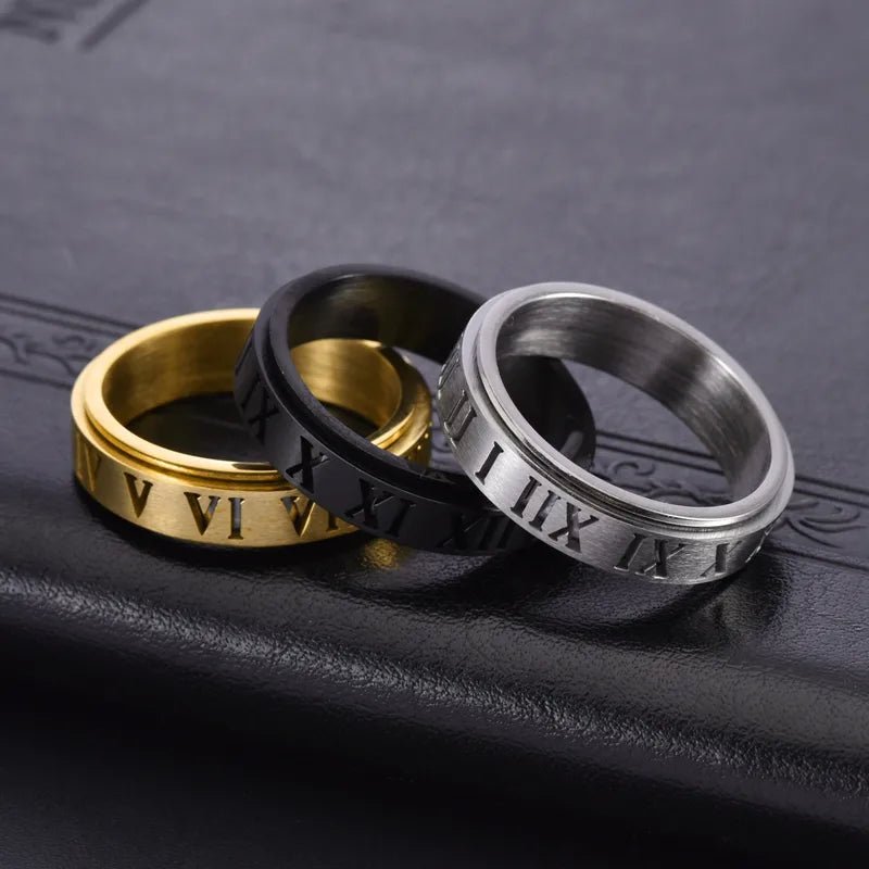 Aureus Roma™ Rotatable Roman Numeral Matte Ring - Nikoleit