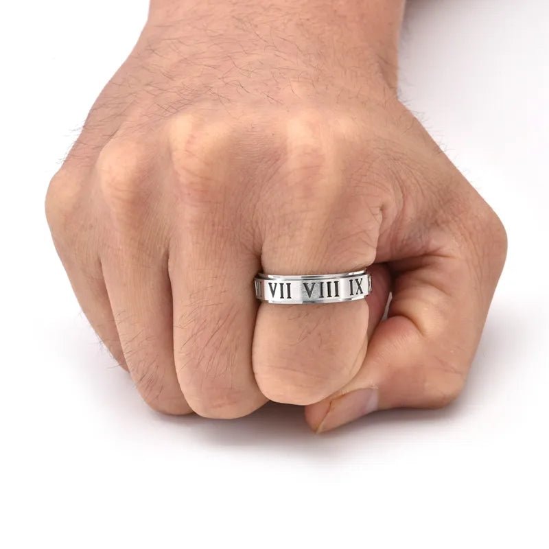 Aureus Roma™ Rotatable Roman Numeral Matte Ring - Nikoleit