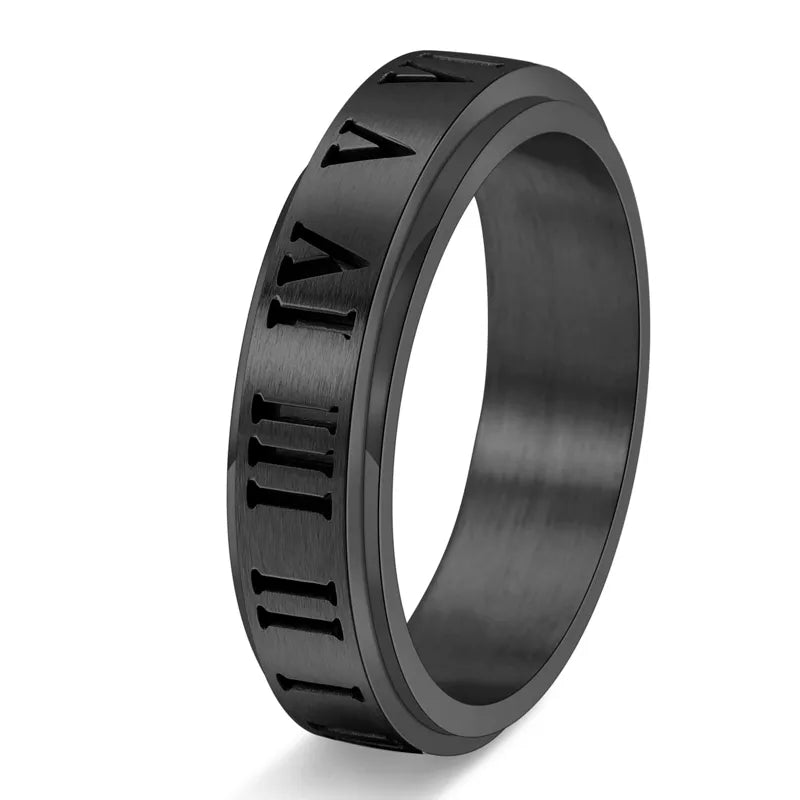 Aureus Roma™ Rotatable Roman Numeral Matte Ring - Nikoleit