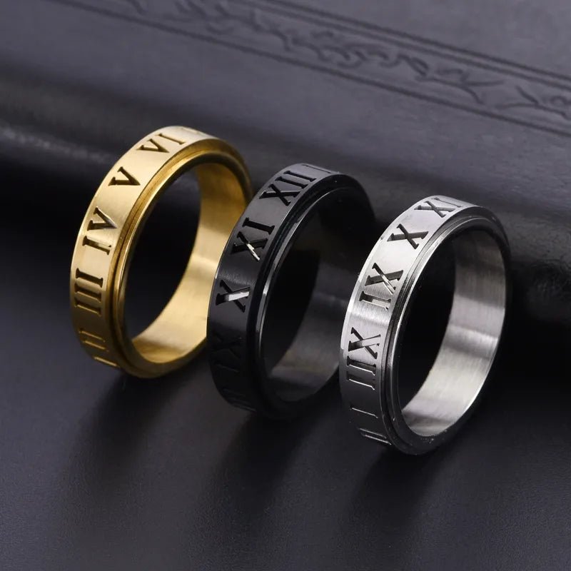 Aureus Roma™ Rotatable Roman Numeral Matte Ring - Nikoleit