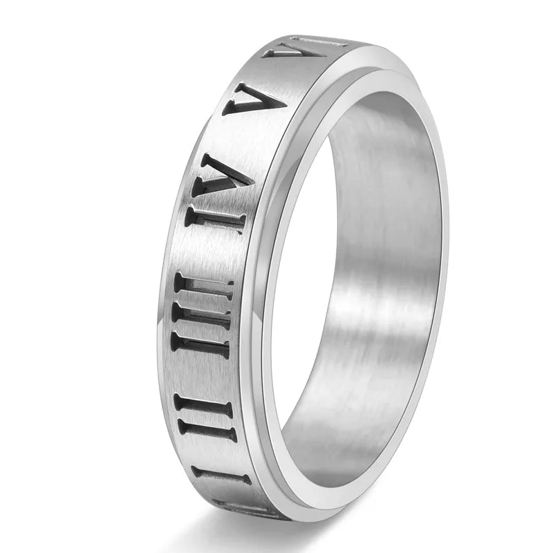 Aureus Roma™ Rotatable Roman Numeral Matte Ring - Nikoleit