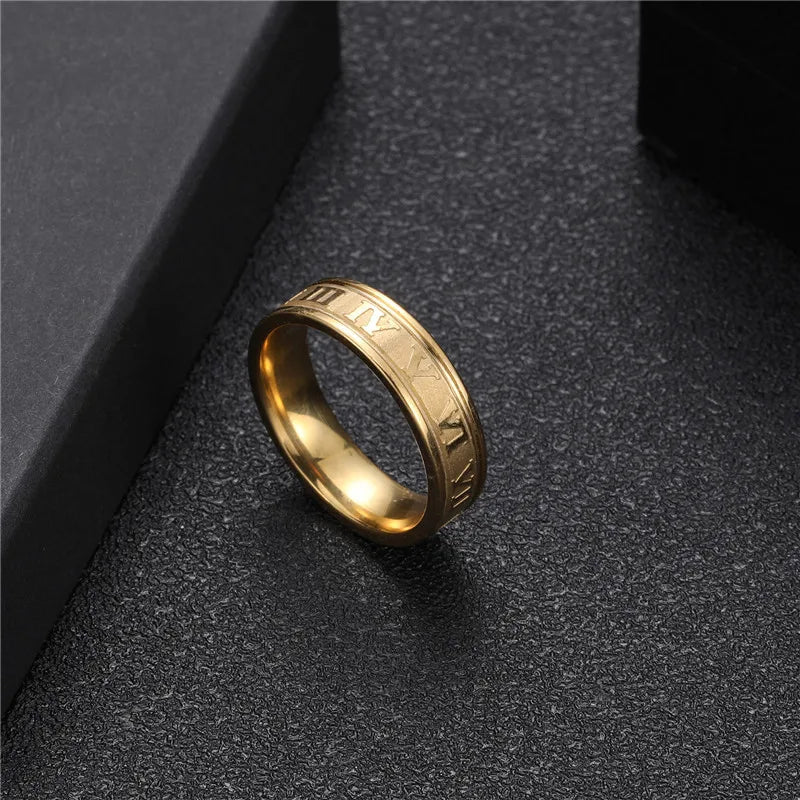 Aureus Round™ 18K Gold - Plated Men’s Stainless Steel Ring - Nikoleit