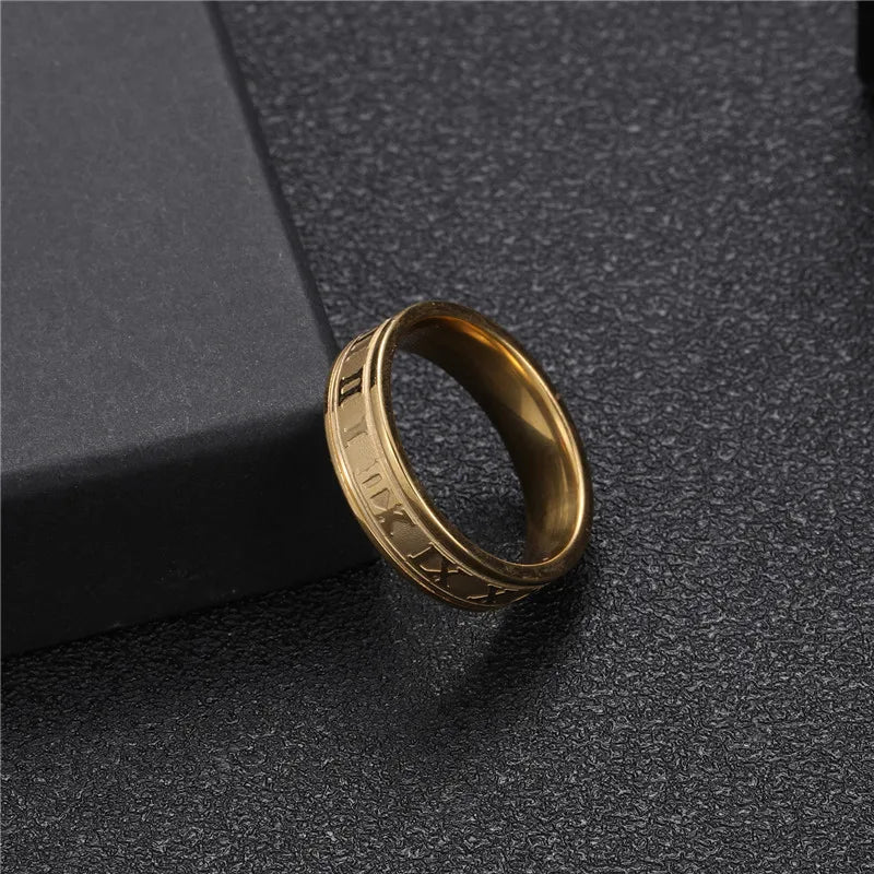 Aureus Round™ 18K Gold - Plated Men’s Stainless Steel Ring - Nikoleit
