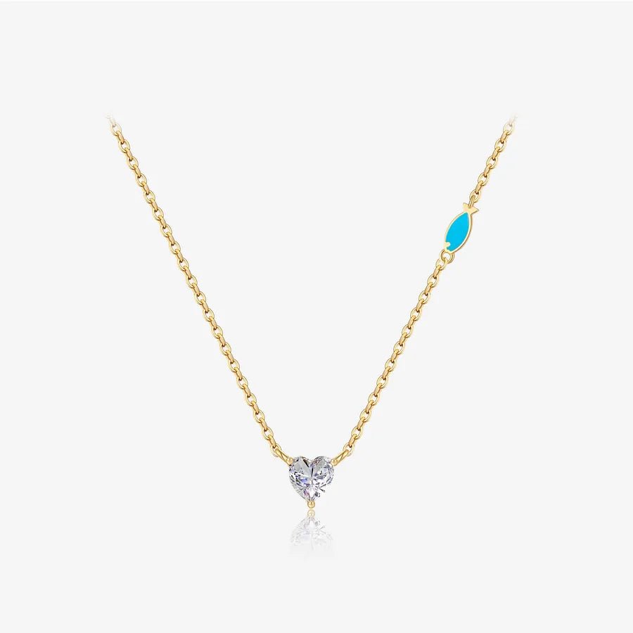 Azure Heartfish™ S925 Blue Zircon Pendant Necklace - Nikoleit