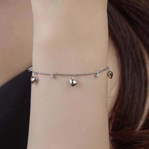 Cœur Cascade™ S925 Heart Tassel Zircon Bracelet - Nikoleit
