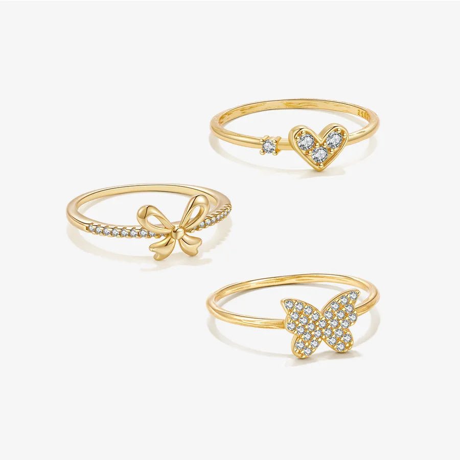 Cœur Noué™ S925 Bowknot Heart Zircon Ring - Nikoleit