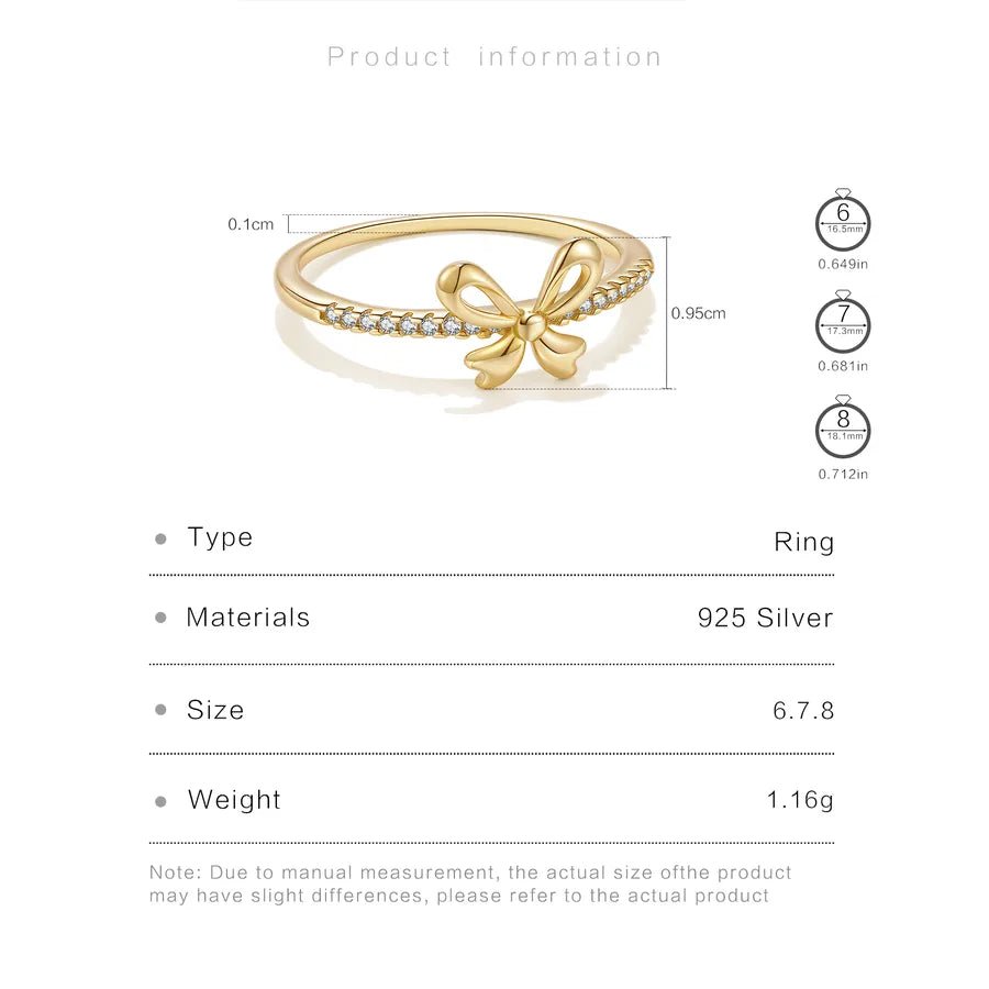 Cœur Noué™ S925 Bowknot Heart Zircon Ring - Nikoleit