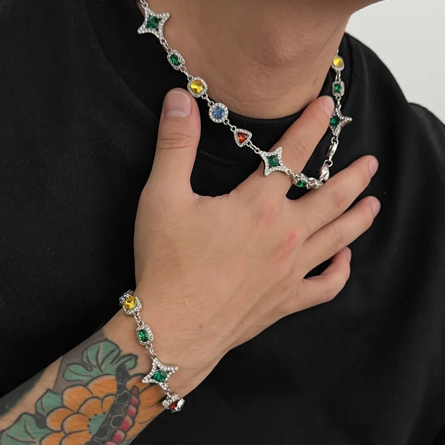 Colorful Gem Cross Star Set - Nikoleit