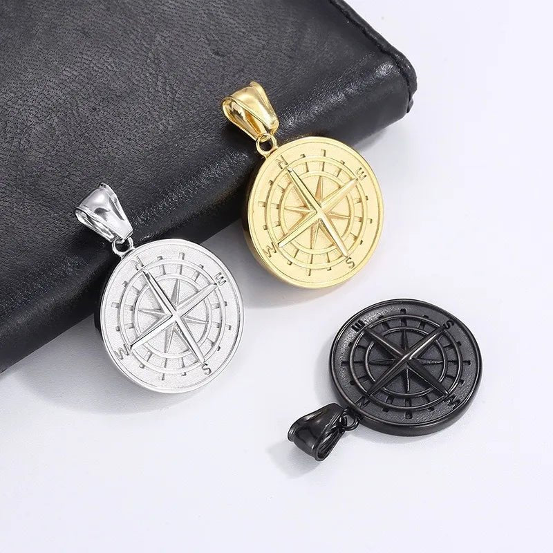 Compass Pendant Necklace – Titanium Steel Edition - Nikoleit