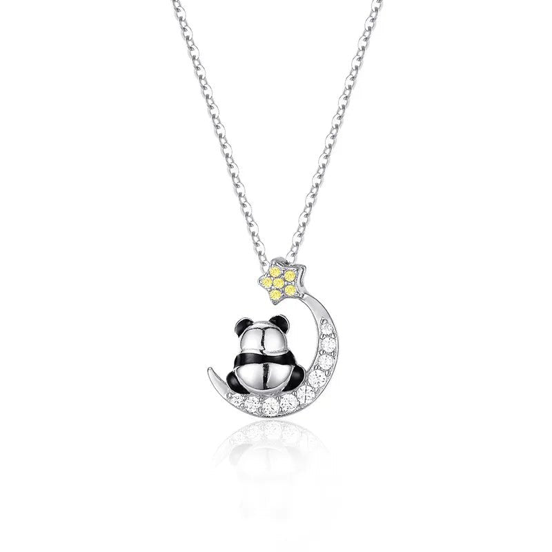 Cosmo Panda™ S925 Moon & Star Zircon Necklace - Nikoleit