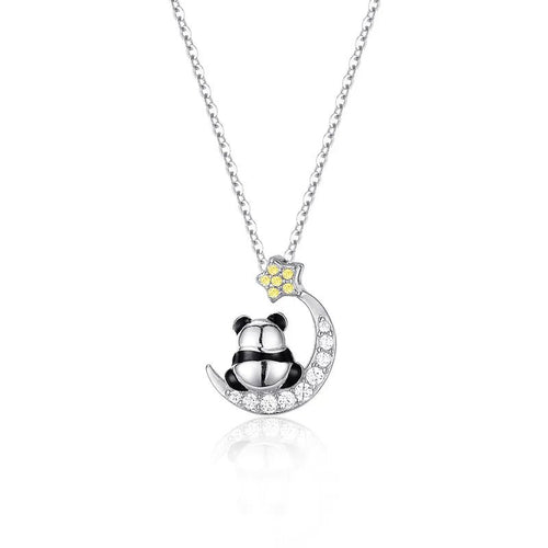 Cosmo Panda™ S925 Moon & Star Zircon Necklace - Nikoleit