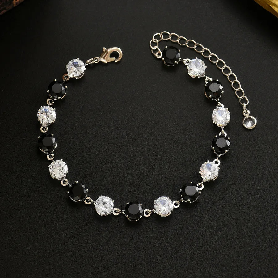 Crystal Zircon Chain Bracelet – Silver Edition - Nikoleit