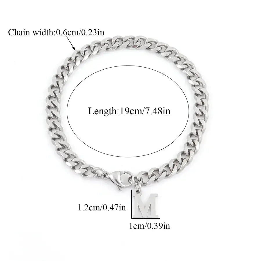 Cuban Link Men’s Bracelet – Silver Stainless Steel, Retro Style - Nikoleit