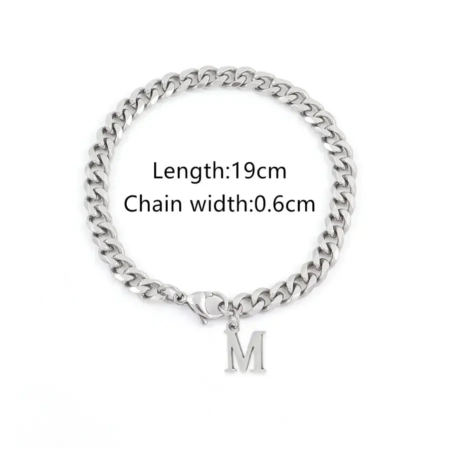 Cuban Link Men’s Bracelet – Silver Stainless Steel, Retro Style - Nikoleit