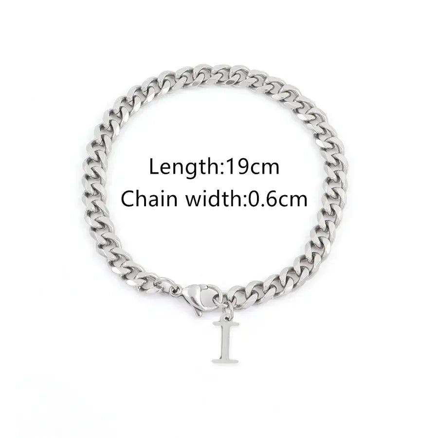 Cuban Link Men’s Bracelet – Silver Stainless Steel, Retro Style - Nikoleit