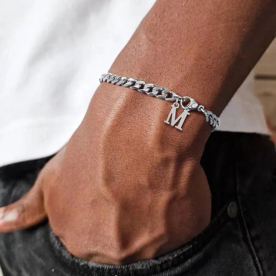 Cuban Link Men’s Bracelet – Silver Stainless Steel, Retro Style - Nikoleit