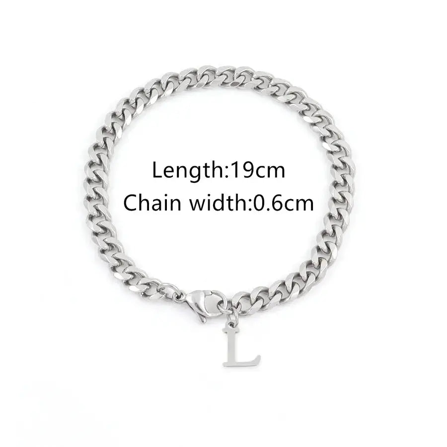 Cuban Link Men’s Bracelet – Silver Stainless Steel, Retro Style - Nikoleit