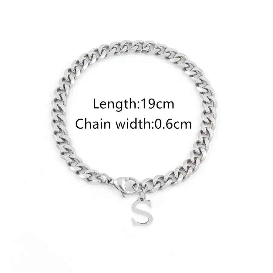 Cuban Link Men’s Bracelet – Silver Stainless Steel, Retro Style - Nikoleit