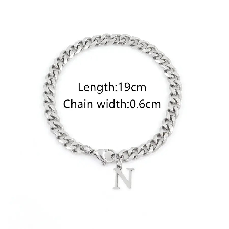 Cuban Link Men’s Bracelet – Silver Stainless Steel, Retro Style - Nikoleit