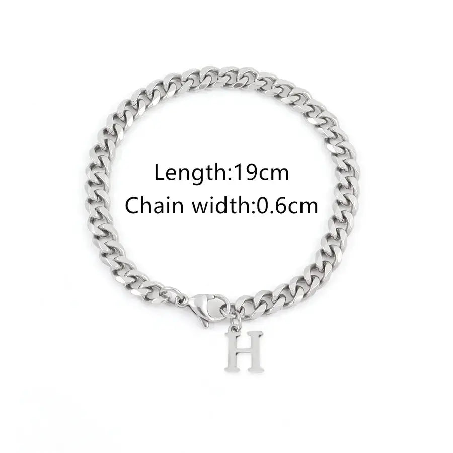 Cuban Link Men’s Bracelet – Silver Stainless Steel, Retro Style - Nikoleit