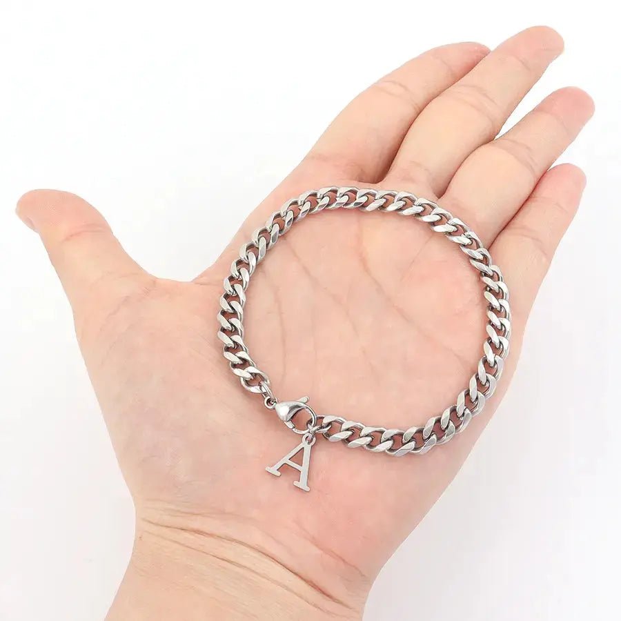 Cuban Link Men’s Bracelet – Silver Stainless Steel, Retro Style - Nikoleit