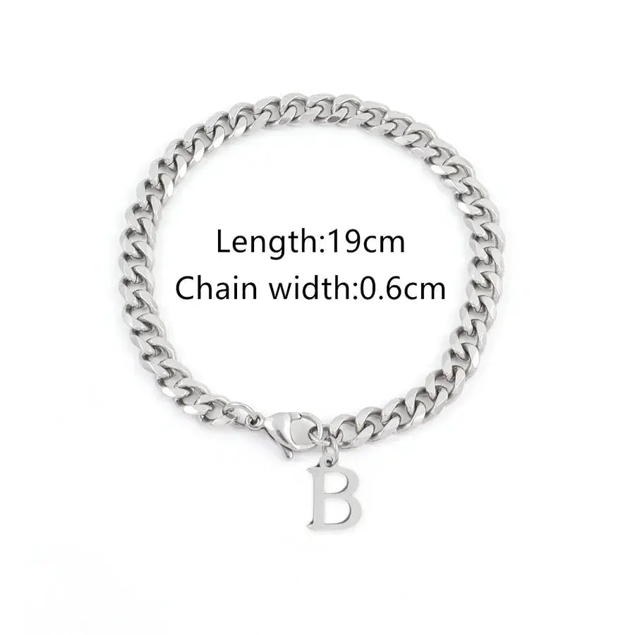 Cuban Link Men’s Bracelet – Silver Stainless Steel, Retro Style - Nikoleit