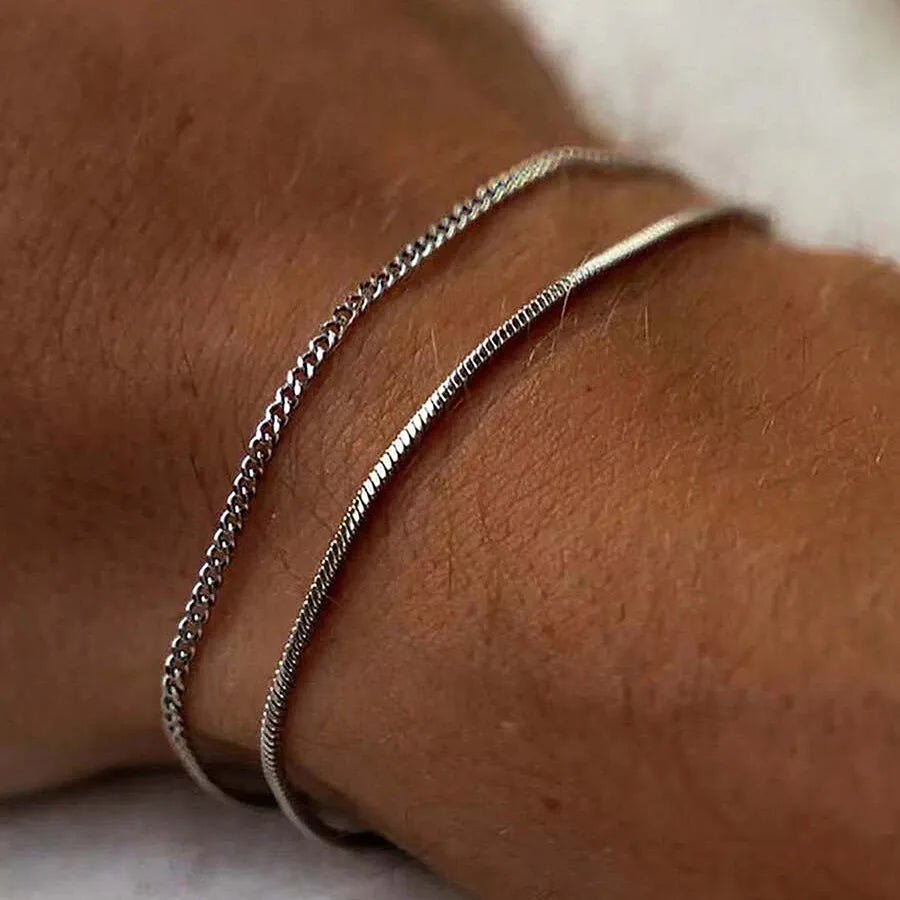 Dual Forge™ Stainless Steel Double - Layer Cuban Bracelet - Nikoleit