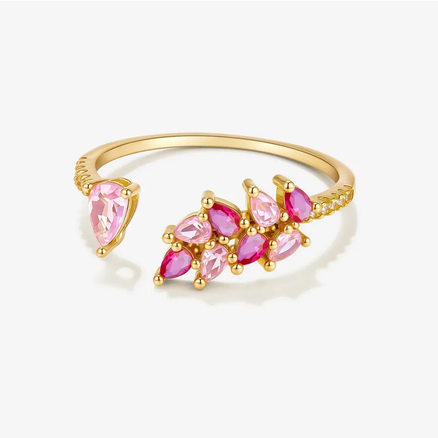 Élise Curve™ S925 Gold - Plated Adjustable Zircon Ring - Nikoleit