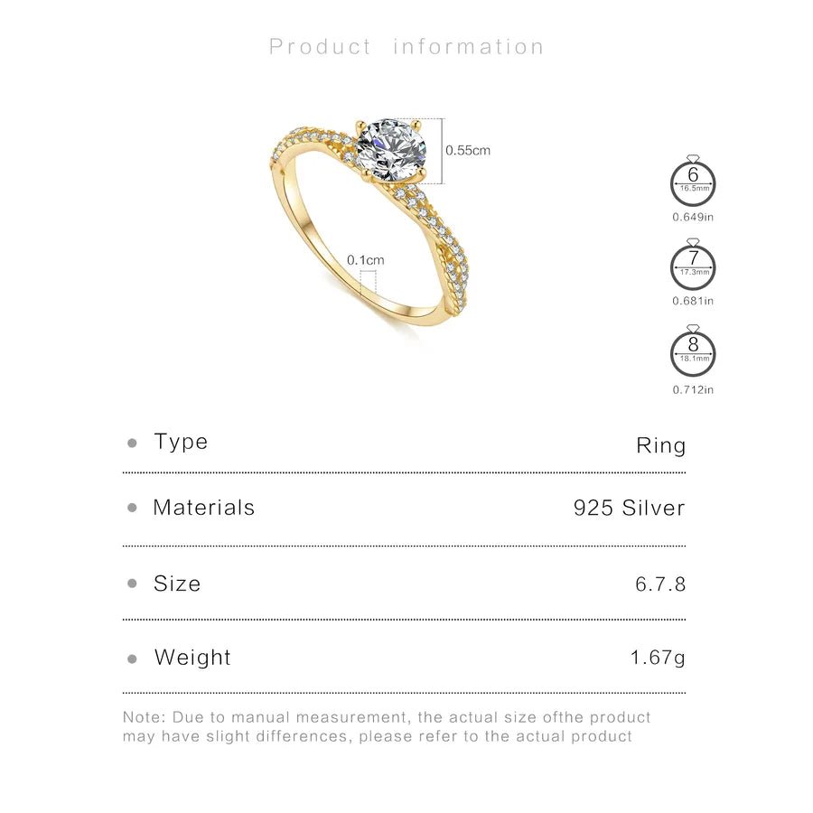 Éternelle Prong™ S925 Four - Prong Zircon Ring - Nikoleit