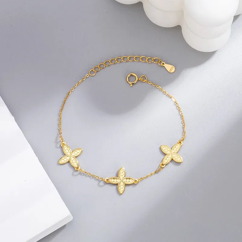 Fleur de Chance™ S925 Silver Four - Leaf Clover Bracelet - Nikoleit