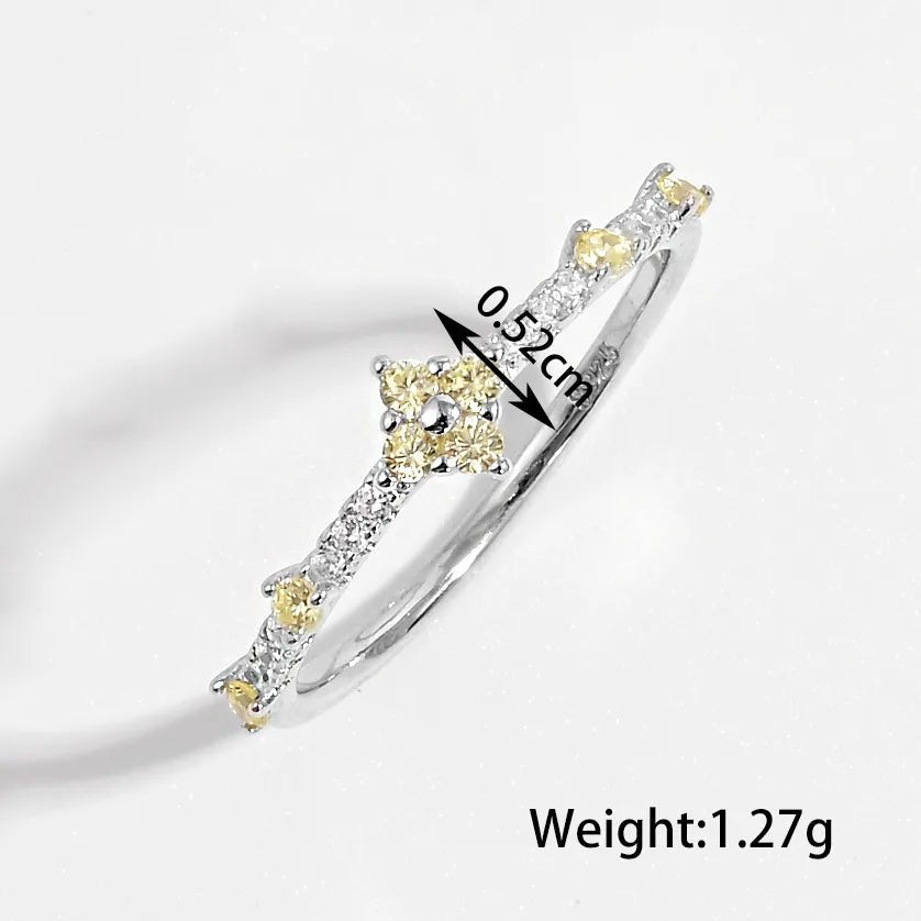 Fleur de Cœur™ Platinum - Plated Zircon Ring - Nikoleit