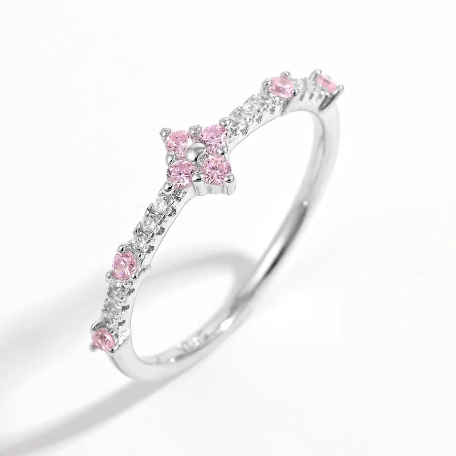 Fleur de Cœur™ Platinum - Plated Zircon Ring - Nikoleit