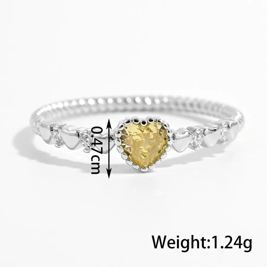 Fleur de Cœur™ Platinum - Plated Zircon Ring - Nikoleit