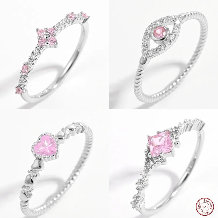 Fleur de Cœur™ Platinum - Plated Zircon Ring - Nikoleit