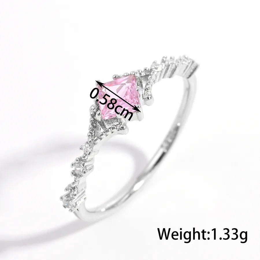 Fleur de Cœur™ Platinum - Plated Zircon Ring - Nikoleit