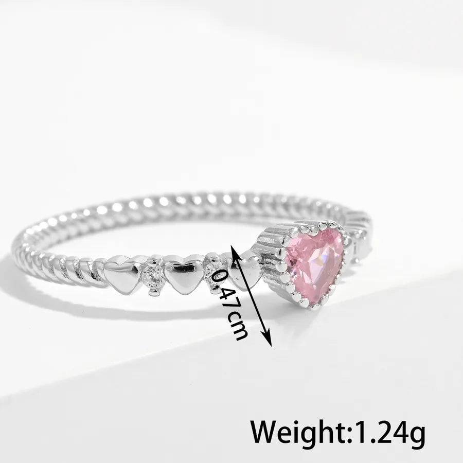 Fleur de Cœur™ Platinum - Plated Zircon Ring - Nikoleit