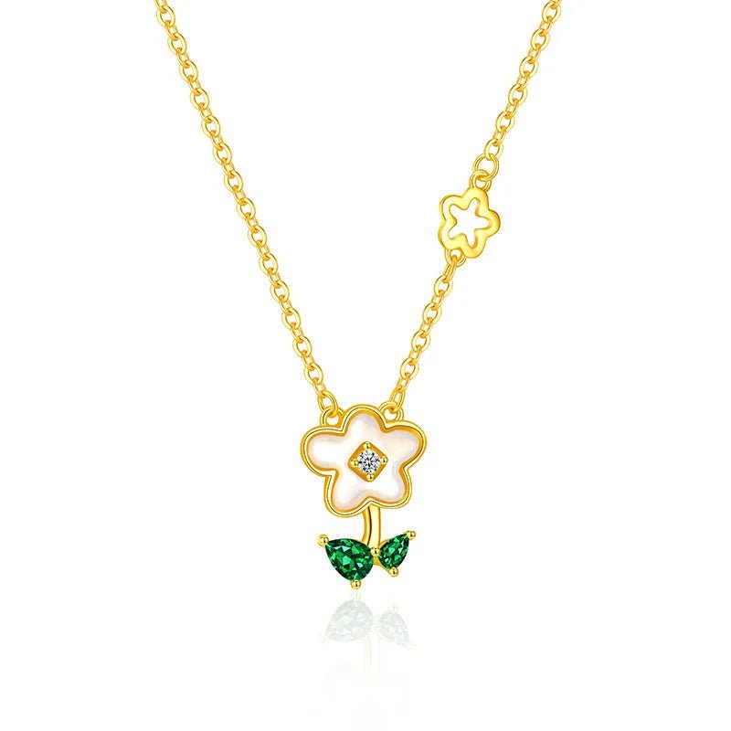 Fleur Rencontre™ S925 Diamond - Embedded Flower Pendant Necklace - Nikoleit