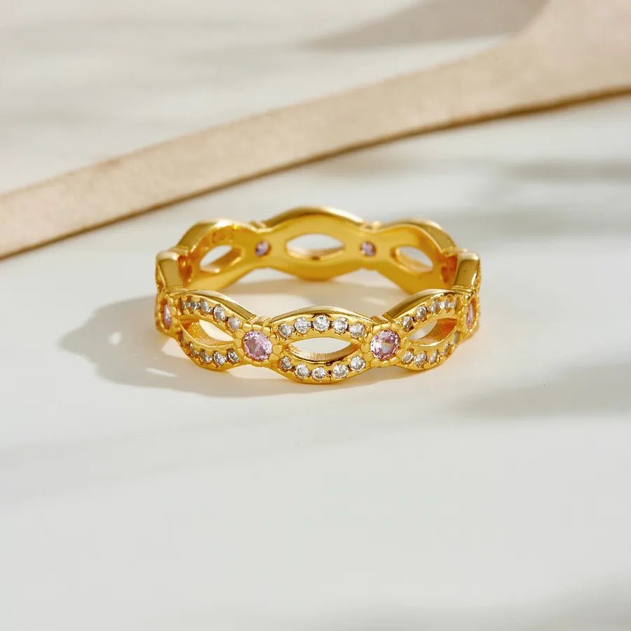 Fleur Tressée™ S925 Braided Flower Zircon Ring - Nikoleit