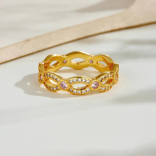 Fleur Tressée™ S925 Braided Flower Zircon Ring - Nikoleit