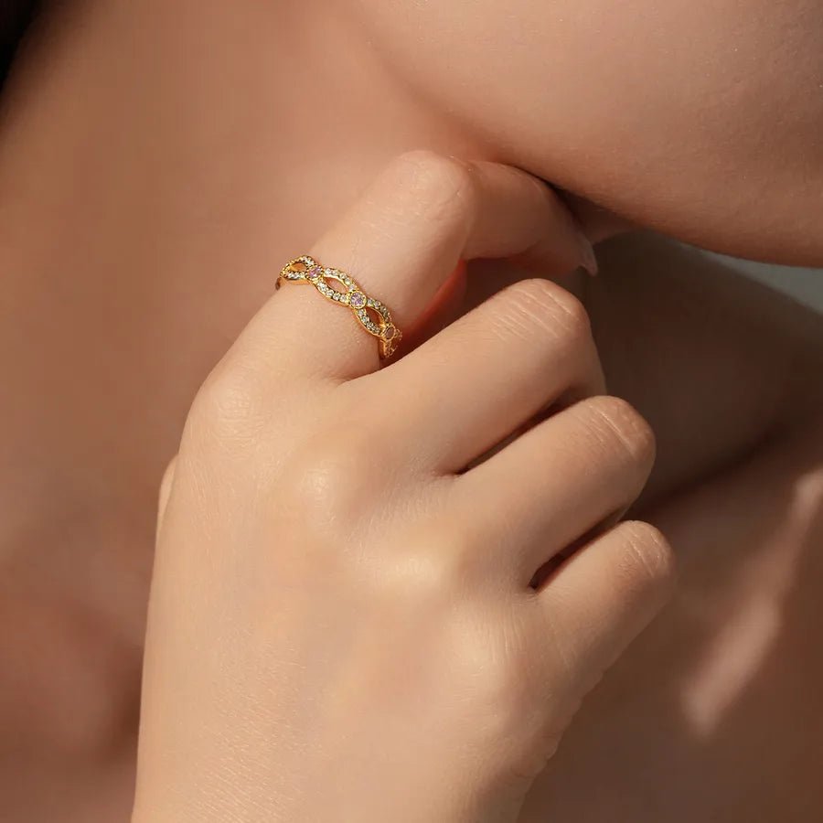 Fleur Tressée™ S925 Braided Flower Zircon Ring - Nikoleit