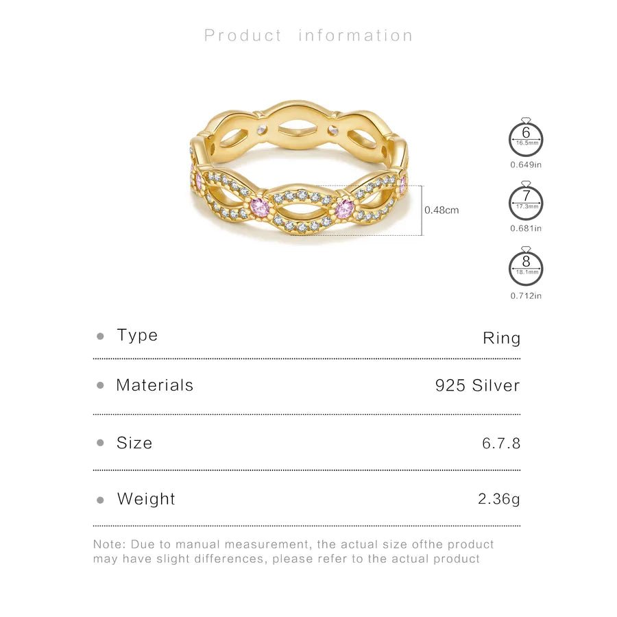 Fleur Tressée™ S925 Braided Flower Zircon Ring - Nikoleit