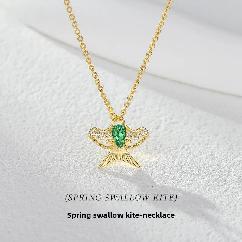 L’Essor Swallow™ S925 Diamond - Embedded Kite Necklace - Nikoleit