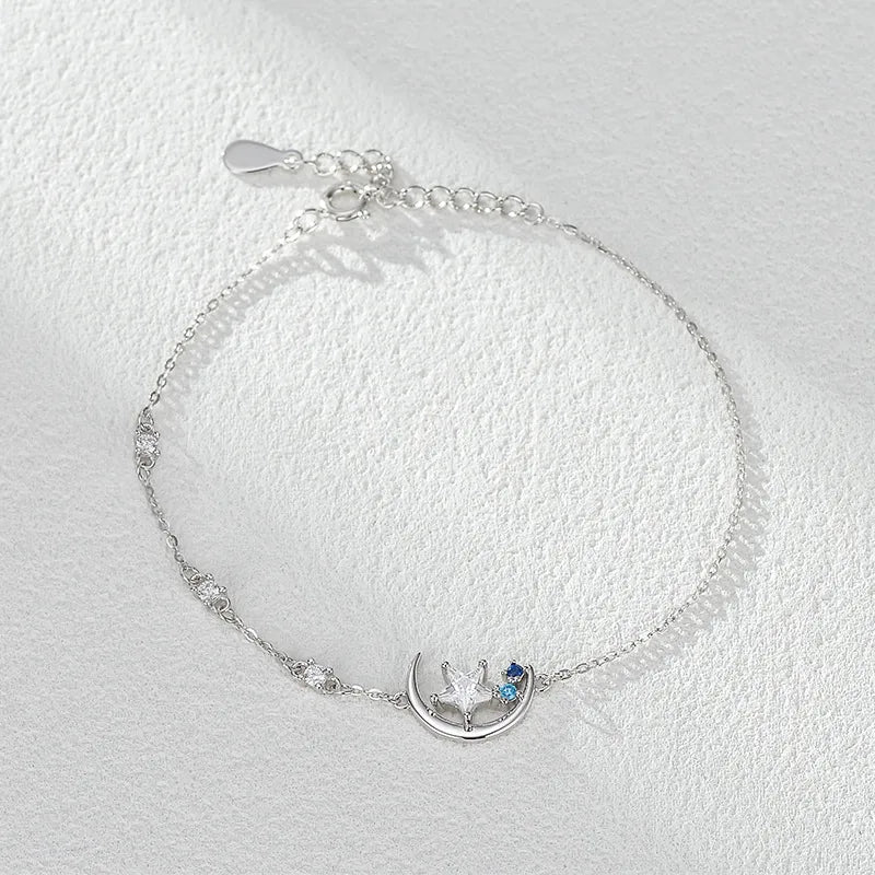 Luna Étoile™ S925 Diamond - Embedded Moon & Star Bracelet - Nikoleit